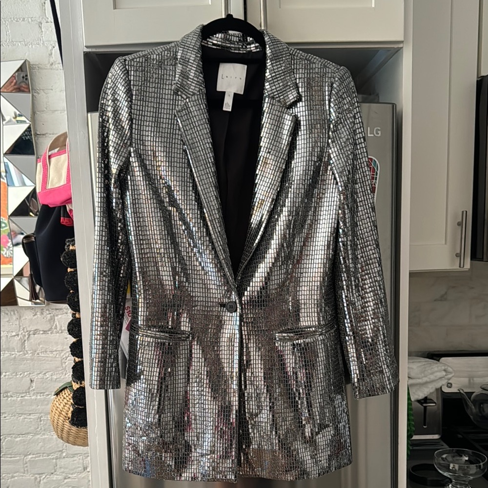 Silver Sequin Blazer